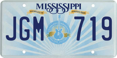 MS license plate JGM719