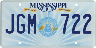 MS license plate JGM722