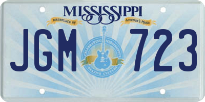 MS license plate JGM723
