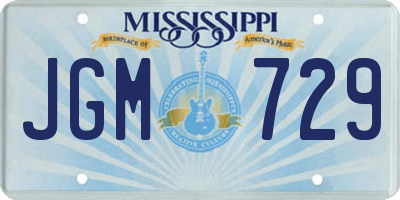 MS license plate JGM729