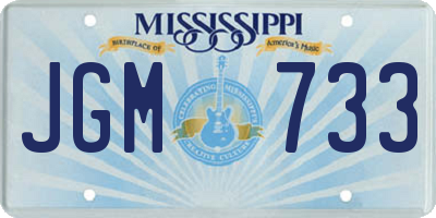 MS license plate JGM733