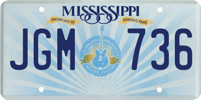 MS license plate JGM736