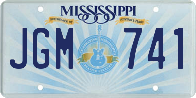 MS license plate JGM741