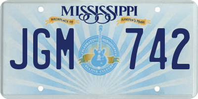 MS license plate JGM742
