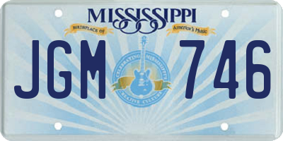 MS license plate JGM746