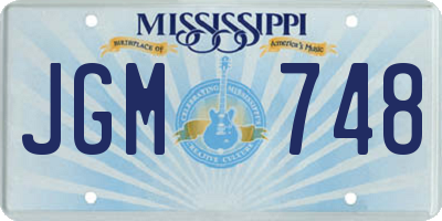 MS license plate JGM748