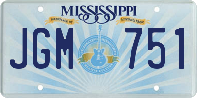 MS license plate JGM751