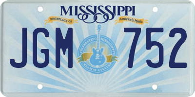 MS license plate JGM752