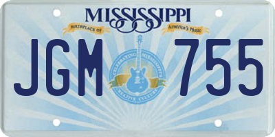 MS license plate JGM755