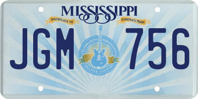 MS license plate JGM756