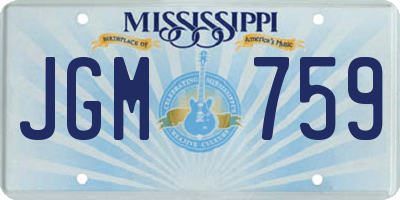 MS license plate JGM759