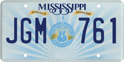 MS license plate JGM761