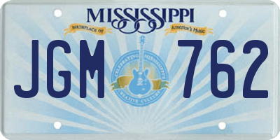 MS license plate JGM762