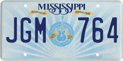 MS license plate JGM764