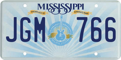 MS license plate JGM766