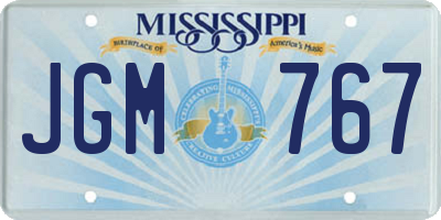 MS license plate JGM767