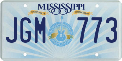 MS license plate JGM773