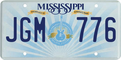 MS license plate JGM776
