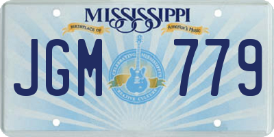 MS license plate JGM779