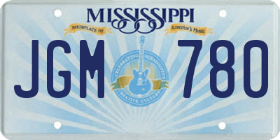MS license plate JGM780