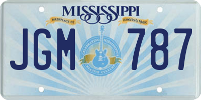 MS license plate JGM787