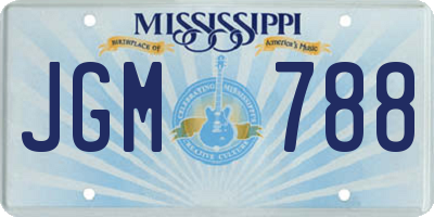 MS license plate JGM788