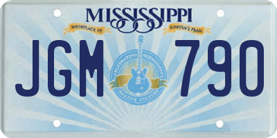 MS license plate JGM790