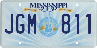 MS license plate JGM811