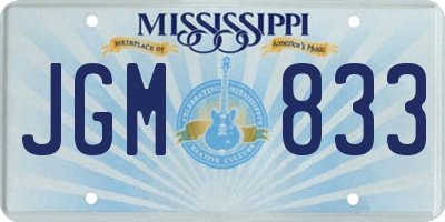 MS license plate JGM833