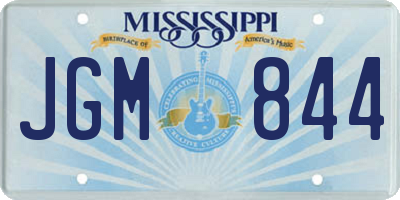 MS license plate JGM844