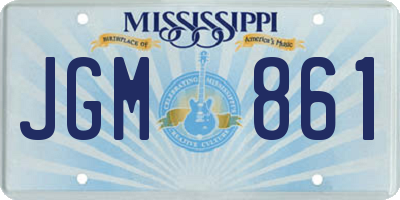 MS license plate JGM861