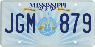 MS license plate JGM879
