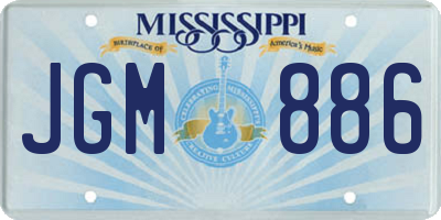 MS license plate JGM886