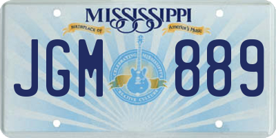 MS license plate JGM889