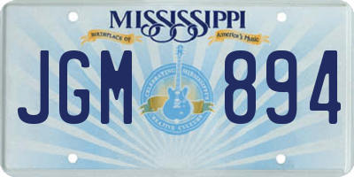 MS license plate JGM894