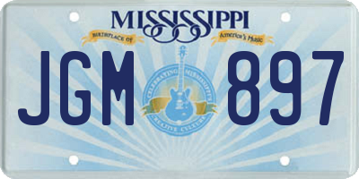 MS license plate JGM897