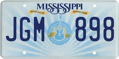 MS license plate JGM898