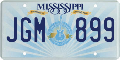 MS license plate JGM899