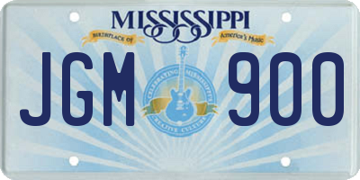 MS license plate JGM900