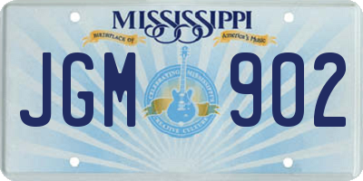MS license plate JGM902