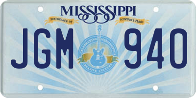 MS license plate JGM940