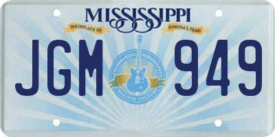 MS license plate JGM949