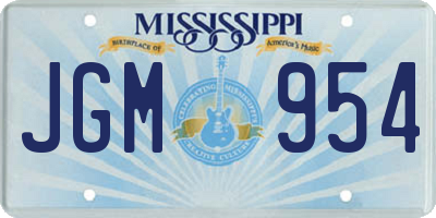 MS license plate JGM954