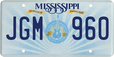 MS license plate JGM960