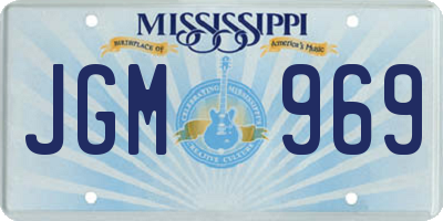MS license plate JGM969