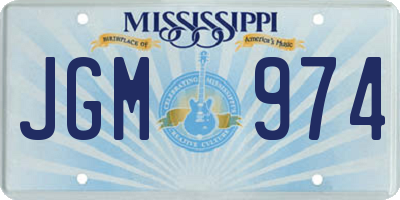 MS license plate JGM974