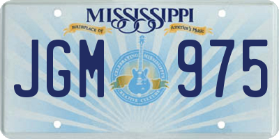 MS license plate JGM975
