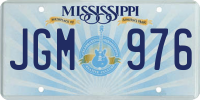 MS license plate JGM976