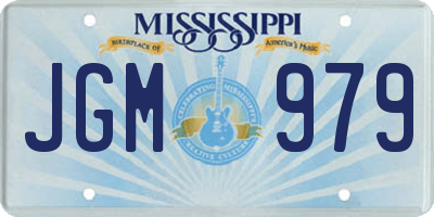 MS license plate JGM979