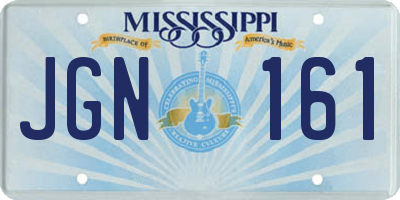 MS license plate JGN161